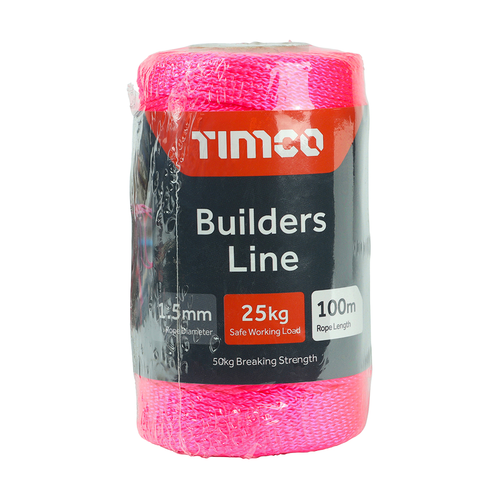 TIMCO Builders Line Tube - Pink (1.5mm x 100mm)